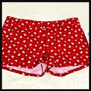 BeBop Red Sailboat Shorts NWT Sz 9 Junior Super Cute!